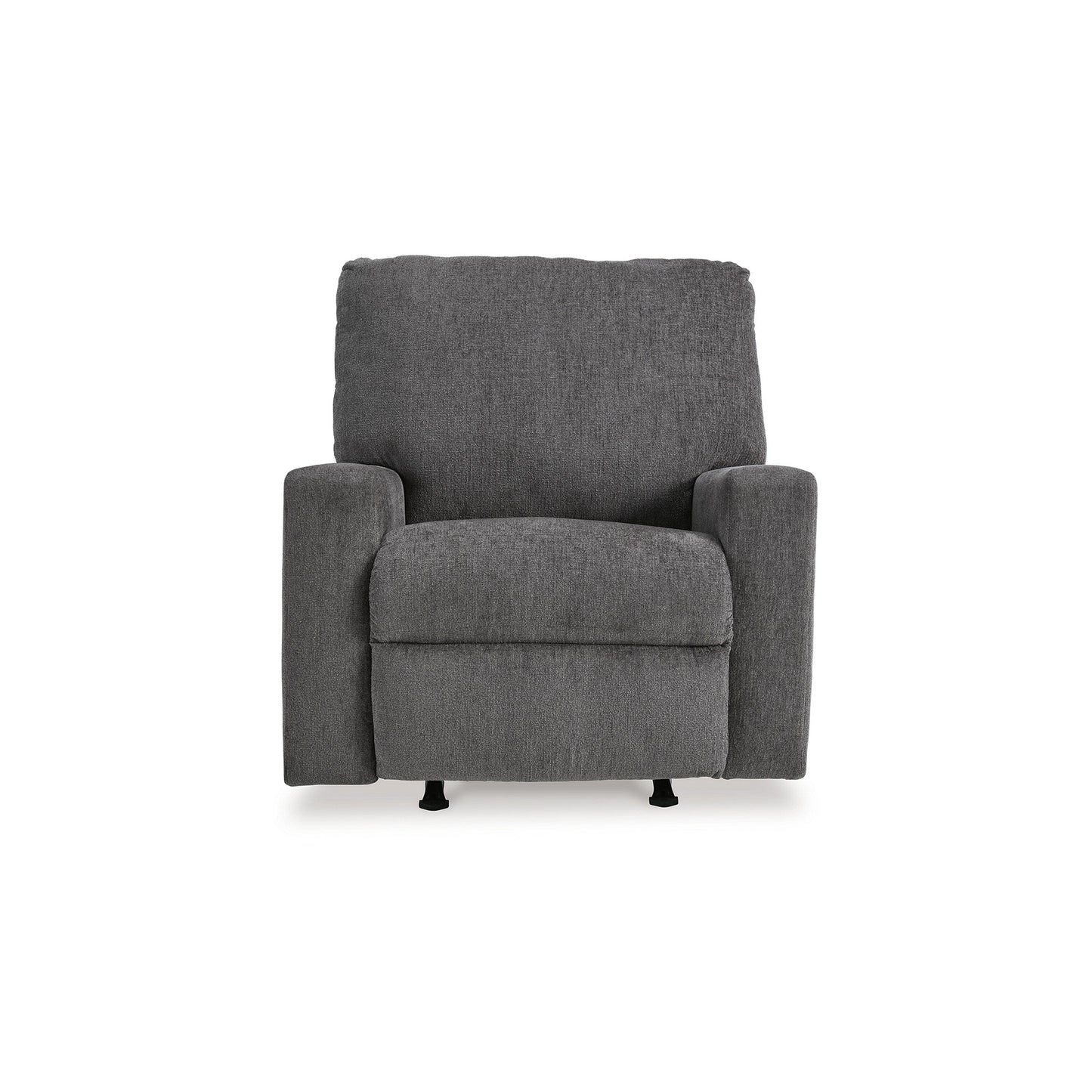 Fauteuil inclinable à bascule manuel Anise, languette de traction, polyester gris étain