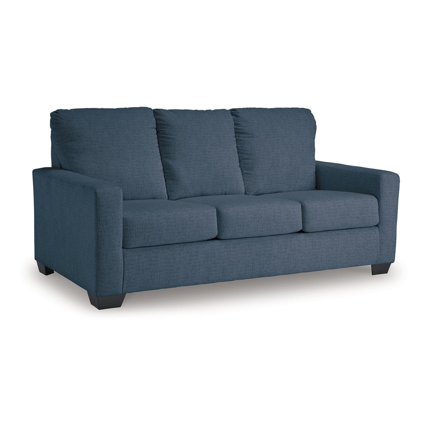 Canapé-lit Anise avec lit gigogne double, polyester bleu marine