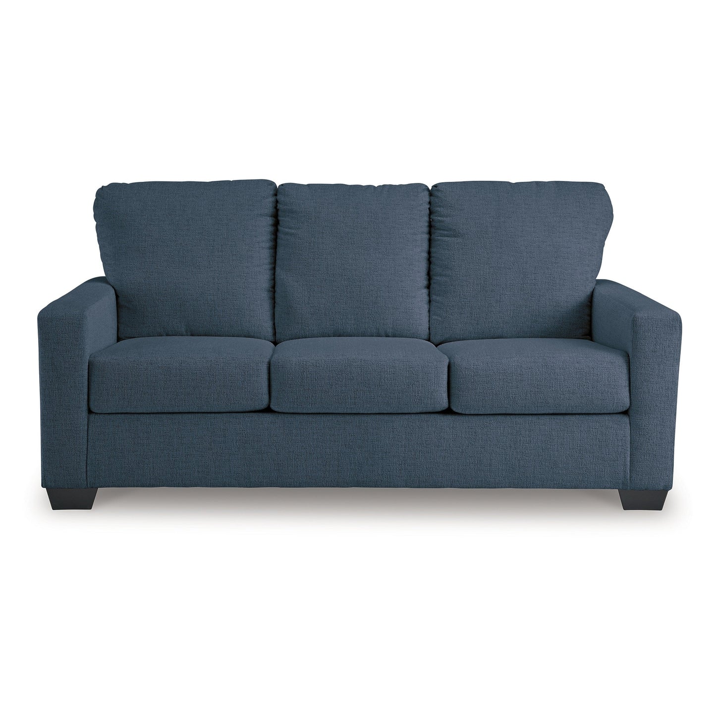 Canapé-lit Anise avec lit gigogne double, polyester bleu marine