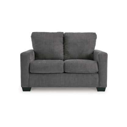 Canapé-lit Anise avec lit gigogne simple, polyester gris étain