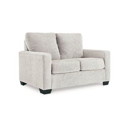 Canapé-lit Anise avec lit gigogne simple, polyester blanc neige