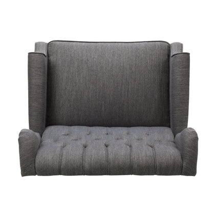 Fauteuil inclinable capitonné surdimensionné Apaloosa en tissu à oreilles par Christopher Knight Home