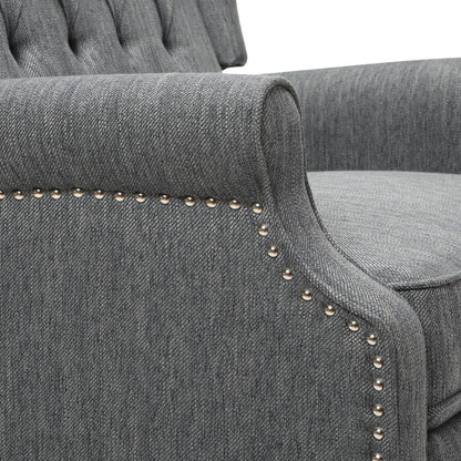 Fauteuil inclinable capitonné surdimensionné Apaloosa en tissu à oreilles par Christopher Knight Home