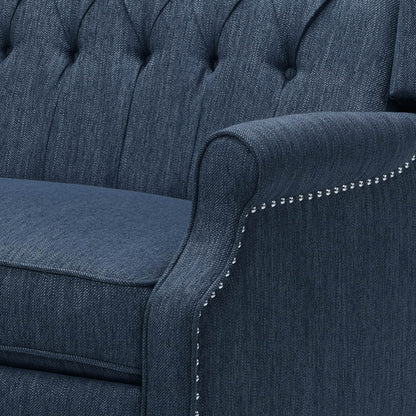 Fauteuil inclinable capitonné surdimensionné Apaloosa en tissu à oreilles par Christopher Knight Home