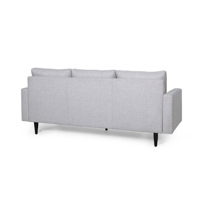Canapé Apex, 3 places, 83 pouces, capitonné moderne, tissu beige