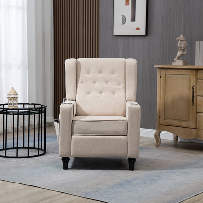 Fauteuil inclinable avec dossier capitonné à boutons