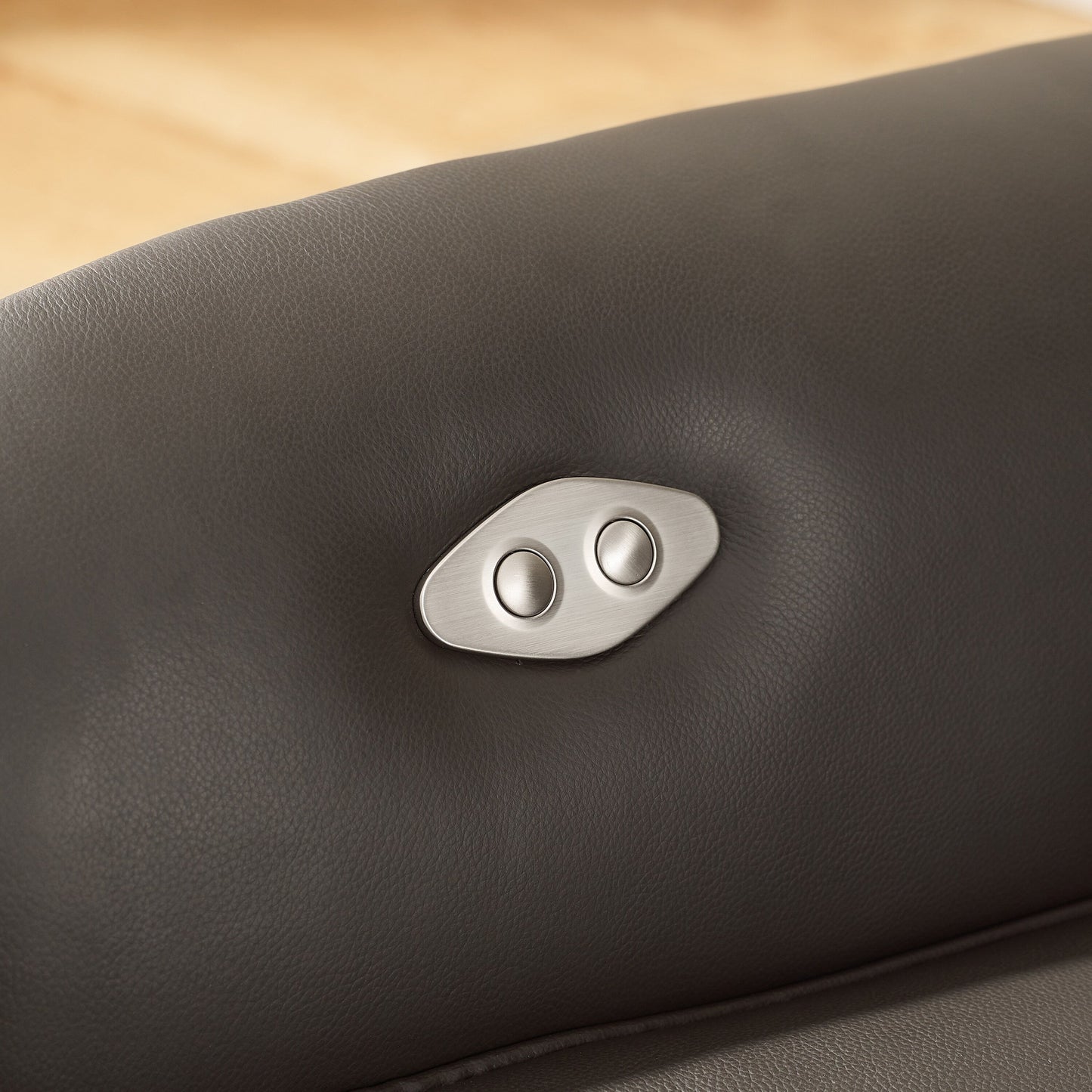 Fauteuil inclinable électrique pivotant en cuir pleine fleur Art Leon