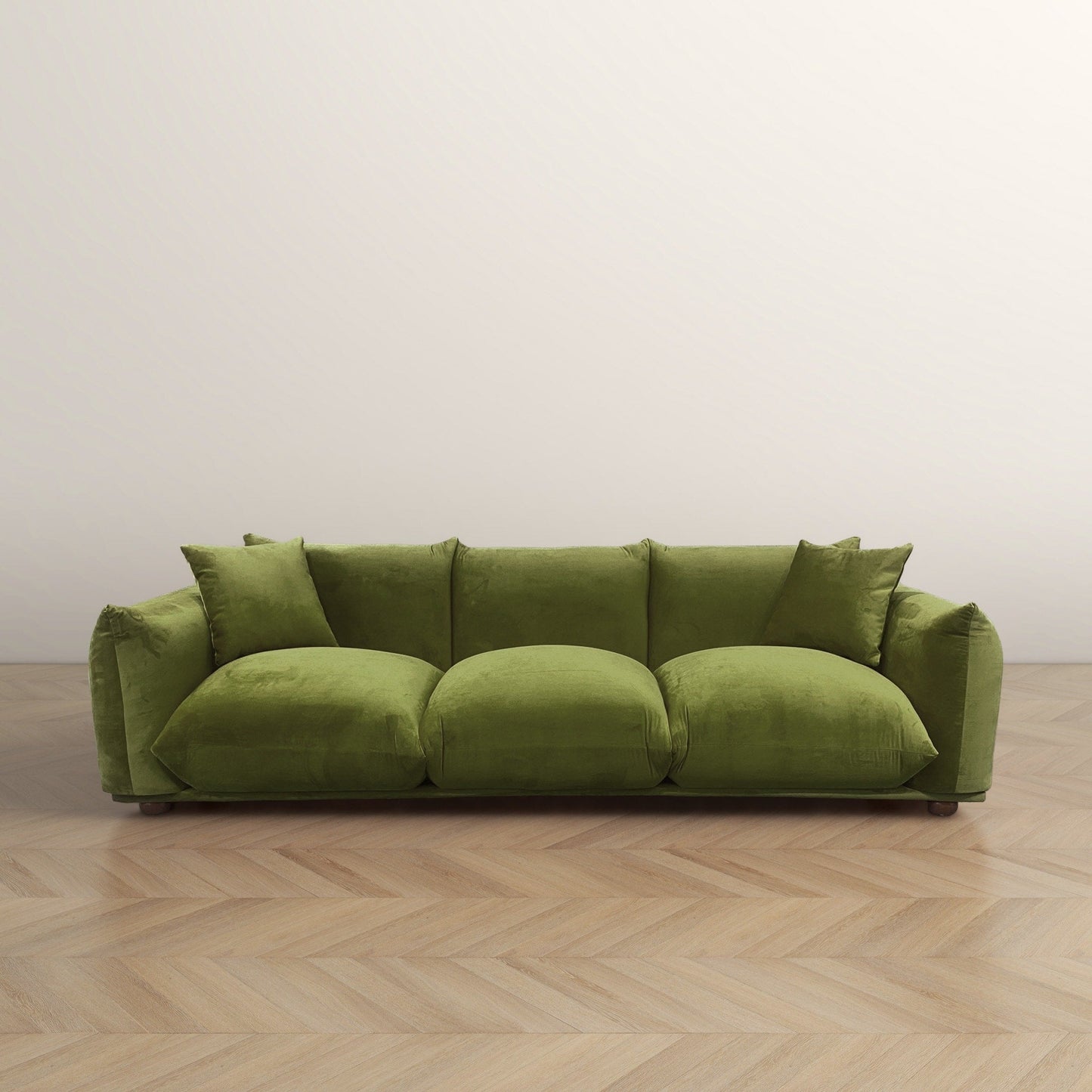 Canapé Arten de luxe en velours et boucle moderne du milieu du siècle