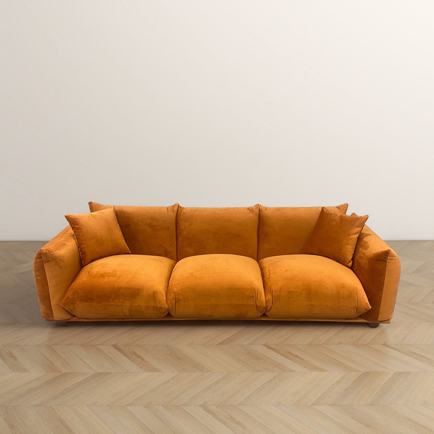 Canapé Arten de luxe en velours et boucle moderne du milieu du siècle