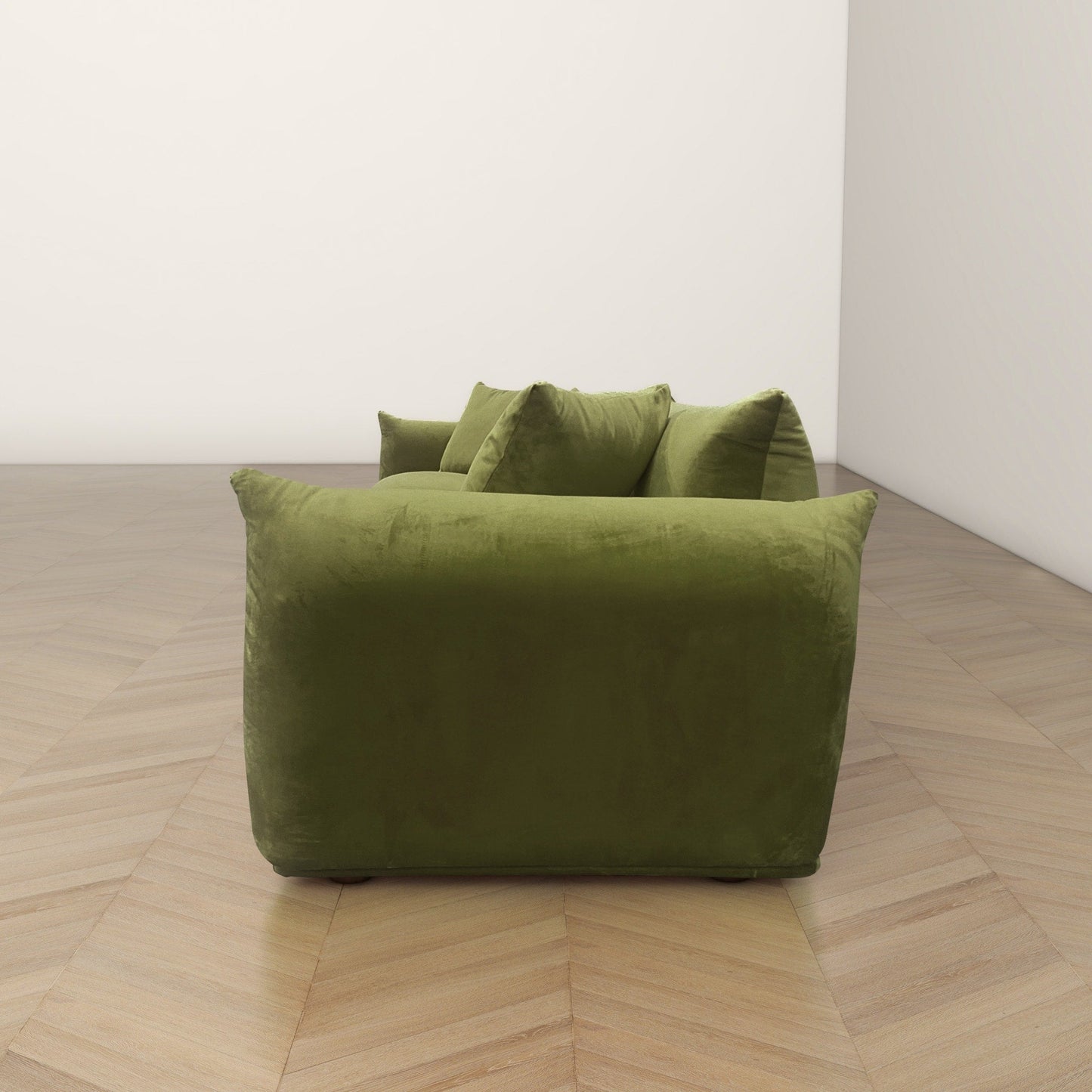 Canapé Arten de luxe en velours et boucle moderne du milieu du siècle