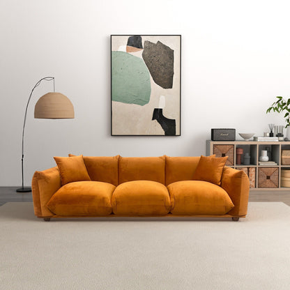 Canapé Arten de luxe en velours et boucle moderne du milieu du siècle