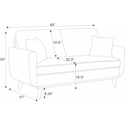 Canapé Asher en velours côtelé du milieu du siècle