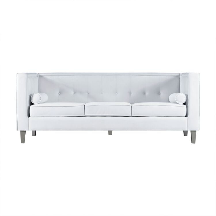 Canapé pour salon, canapé du milieu du siècle, coussin capitonné, pieds en bois massif pour salon, chambre à coucher, confortable