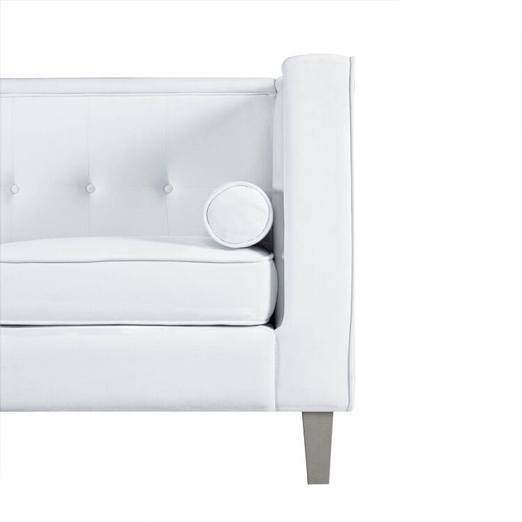 Canapé pour salon, canapé du milieu du siècle, coussin capitonné, pieds en bois massif pour salon, chambre à coucher, confortable