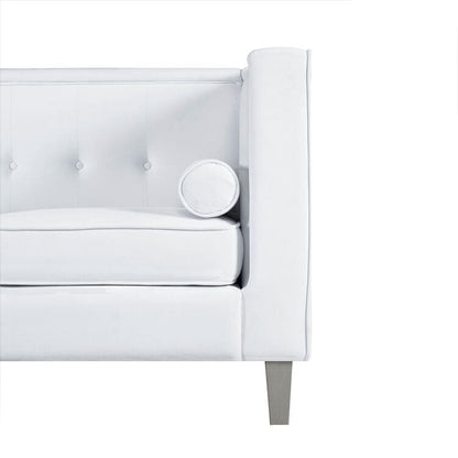 Canapé pour salon, canapé du milieu du siècle, coussin capitonné, pieds en bois massif pour salon, chambre à coucher, confortable