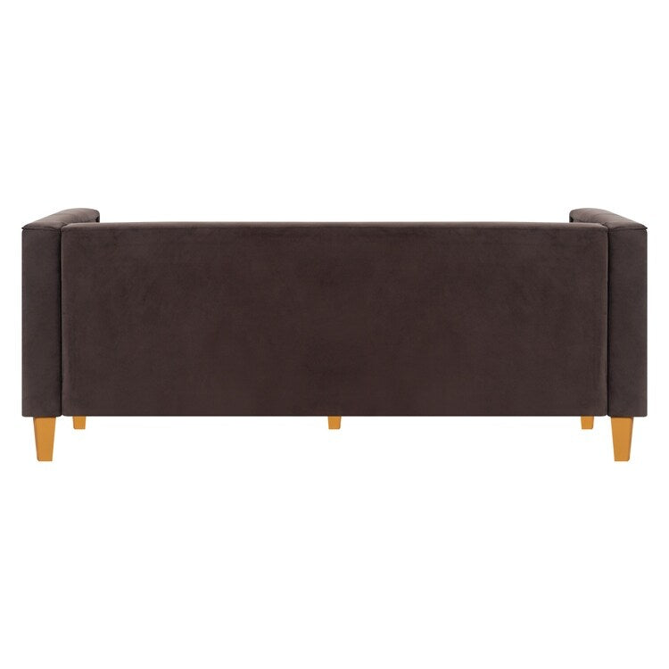 Canapé pour salon, canapé du milieu du siècle, coussin capitonné, pieds en bois massif pour salon, chambre à coucher, confortable