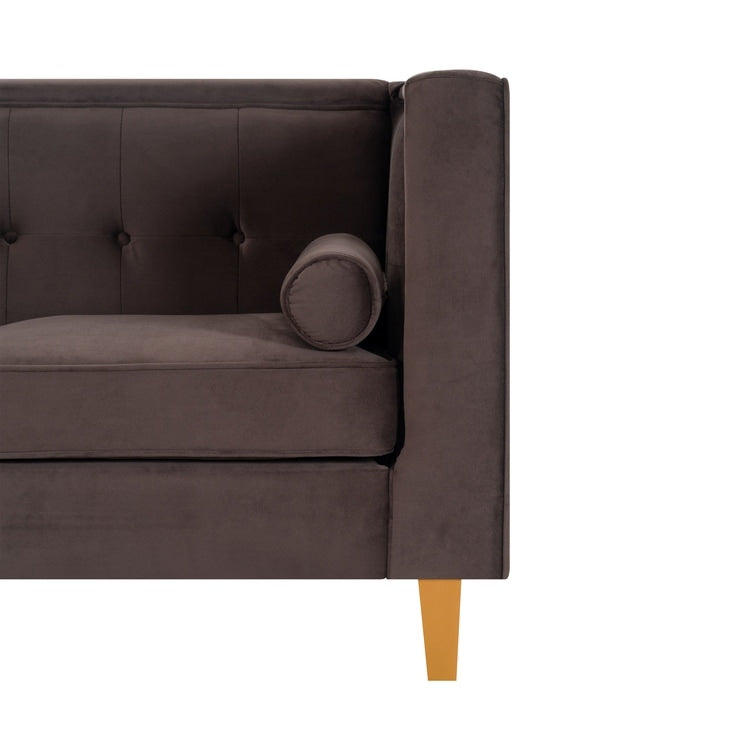 Canapé pour salon, canapé du milieu du siècle, coussin capitonné, pieds en bois massif pour salon, chambre à coucher, confortable