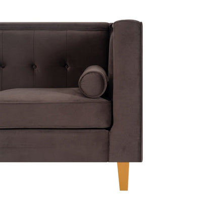 Canapé pour salon, canapé du milieu du siècle, coussin capitonné, pieds en bois massif pour salon, chambre à coucher, confortable