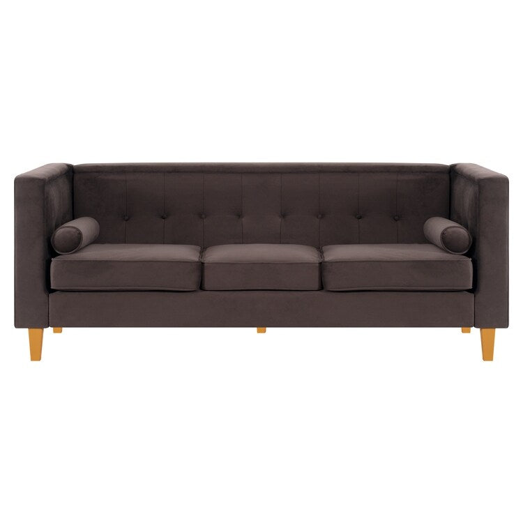 Canapé pour salon, canapé du milieu du siècle, coussin capitonné, pieds en bois massif pour salon, chambre à coucher, confortable