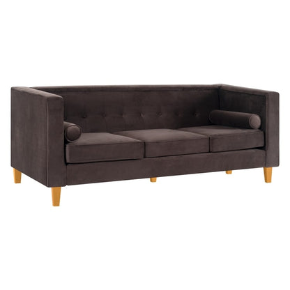 Canapé pour salon, canapé du milieu du siècle, coussin capitonné, pieds en bois massif pour salon, chambre à coucher, confortable