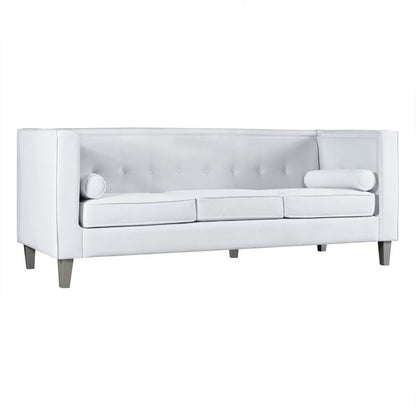 Canapé pour salon, canapé du milieu du siècle, coussin capitonné, pieds en bois massif pour salon, chambre à coucher, confortable