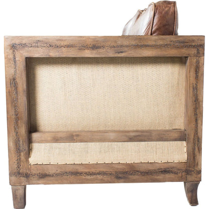 Canapé en cuir marron vintage Dina d'Aurelle Home