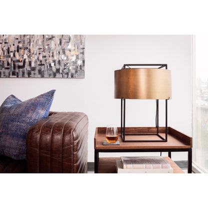 Canapé moderne en cuir à coutures en U d'Aurelle Home Caolo