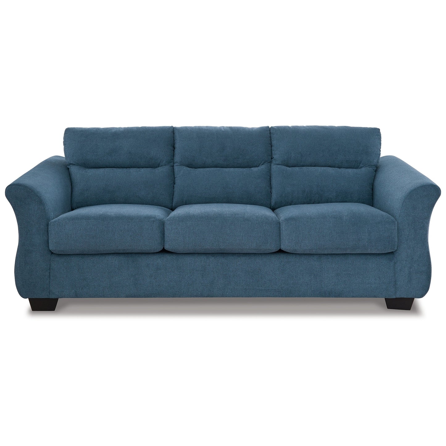 Canapé Avel, polyester bleu indigo doux, assise résistante à l'affaissement, 88 pouces