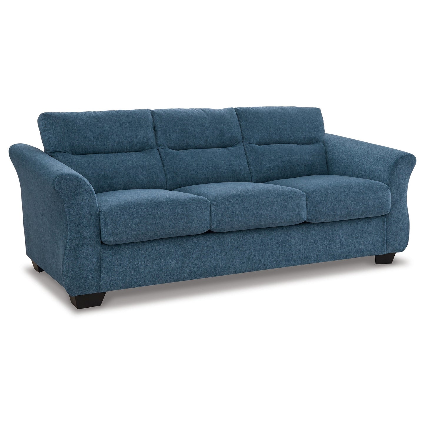 Canapé Avel, polyester bleu indigo doux, assise résistante à l'affaissement, 88 pouces
