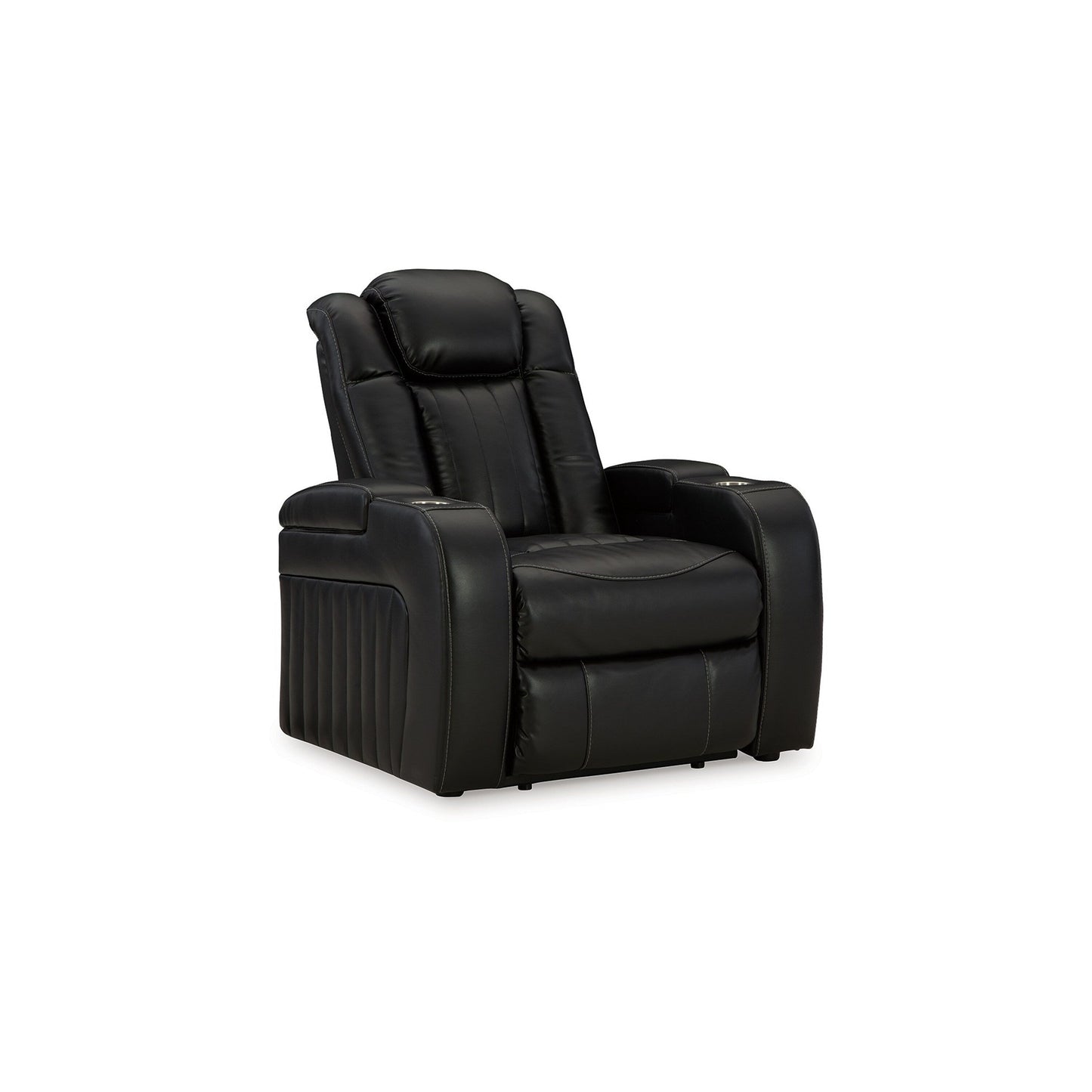 Fauteuil inclinable électrique Aven, caractéristiques haut de gamme, similicuir bleu nuit