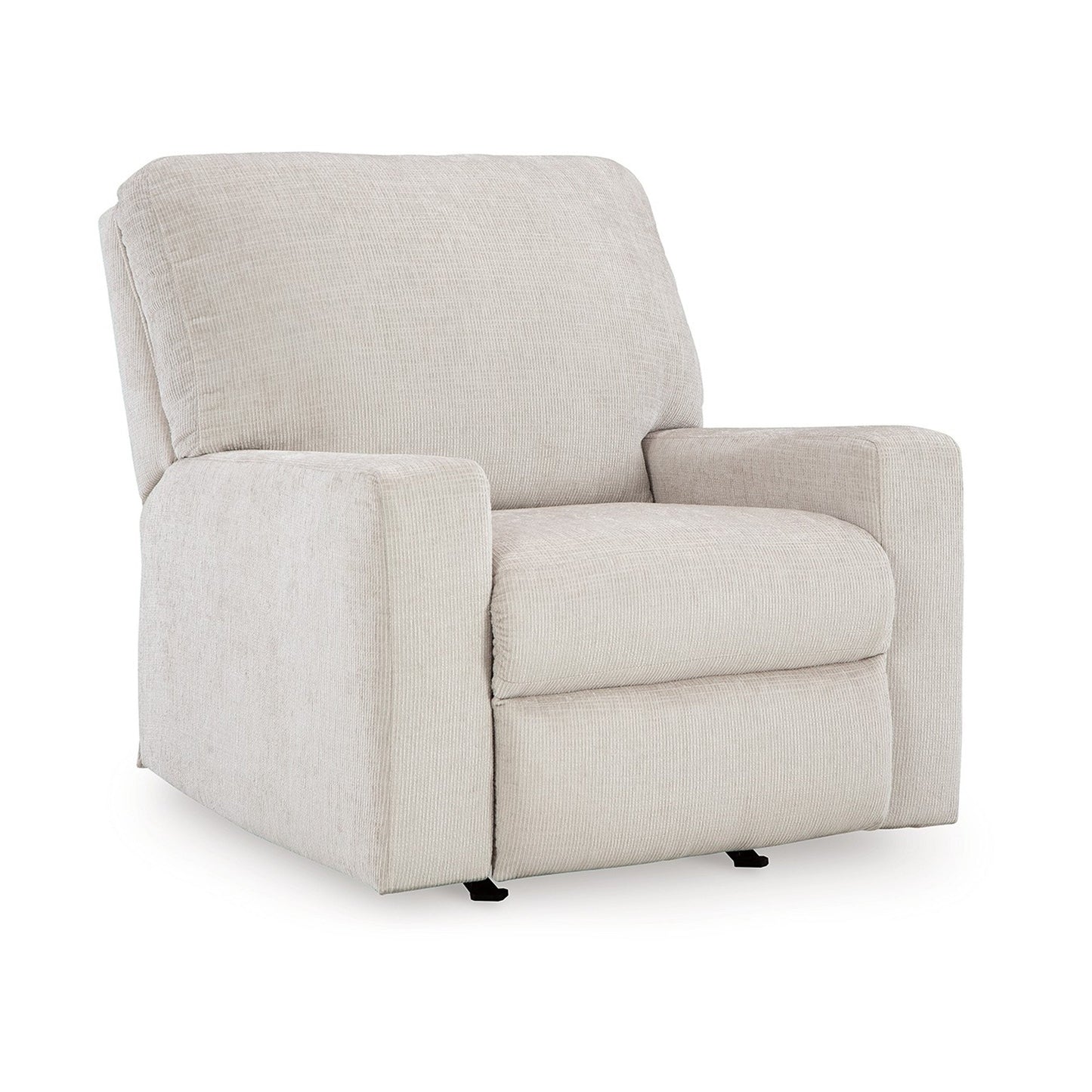 Fauteuil inclinable à bascule Avie, mouvement doux, polyester blanc ivoire