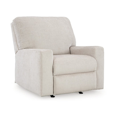 Fauteuil inclinable à bascule Avie, mouvement doux, polyester blanc ivoire