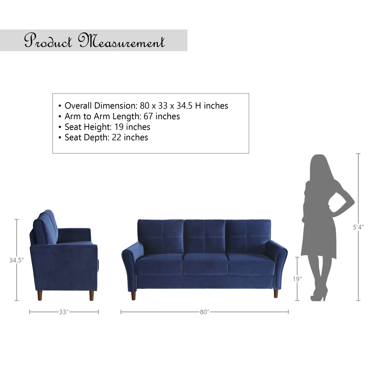 Canapé en velours capitonné Avlona