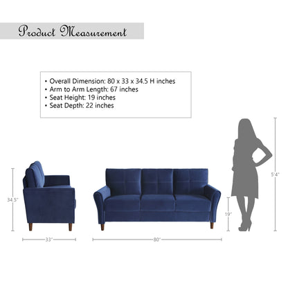 Canapé en velours capitonné Avlona