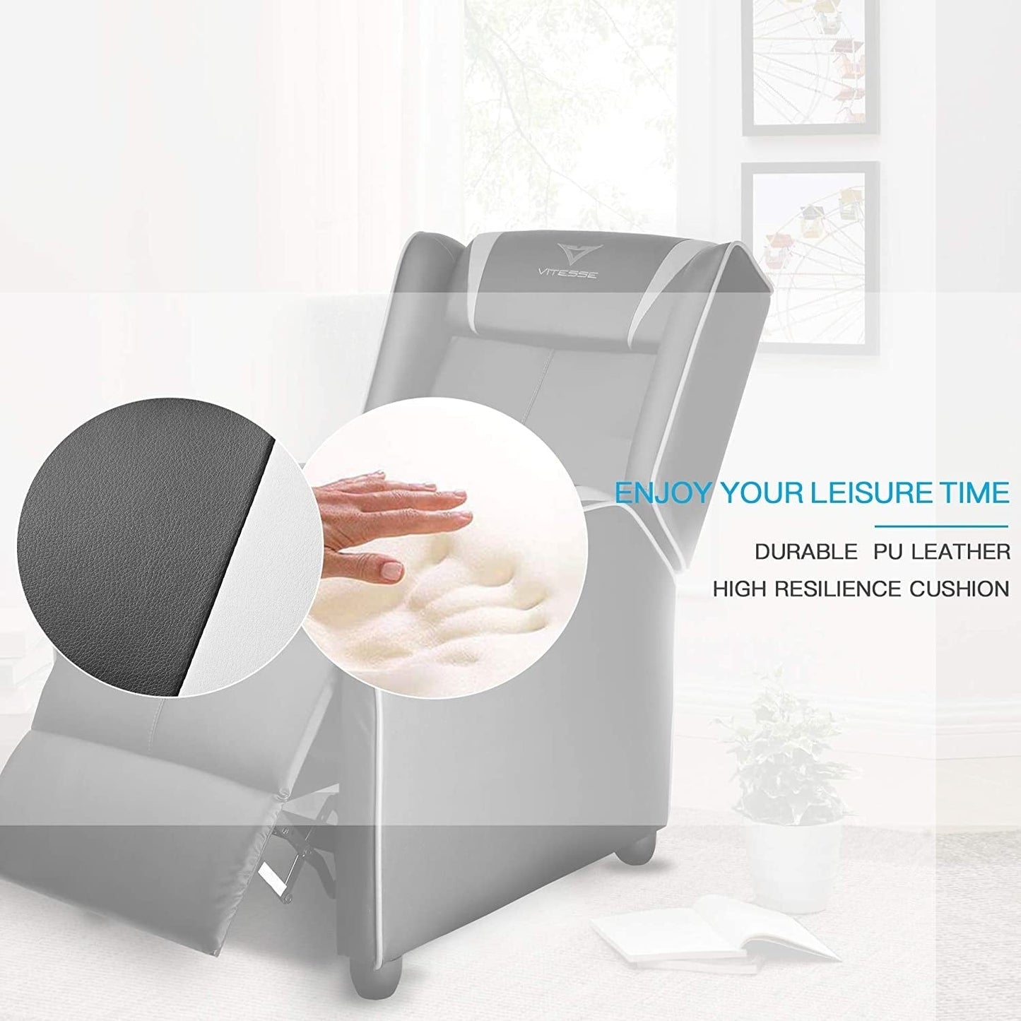 Fauteuil inclinable de jeu BOSSIN, style course, dossier haut, pour salon, cinéma