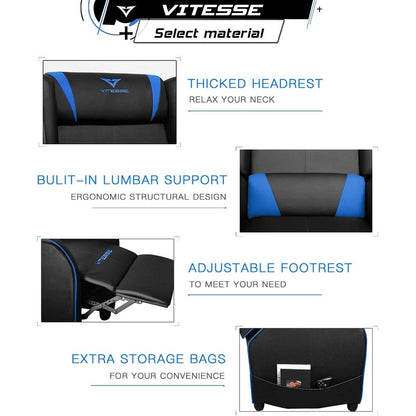 Fauteuil inclinable de jeu BOSSIN, style course, dossier haut, pour salon, cinéma