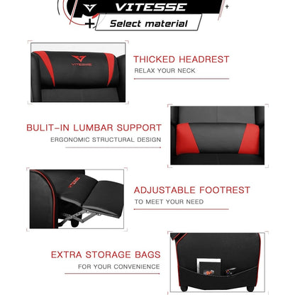 Fauteuil inclinable de jeu BOSSIN, style course, dossier haut, pour salon, cinéma