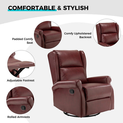 Chaise pivotante contemporaine pour chambre d'enfant Baksoho en similicuir avec base en métal par HULALA HOME