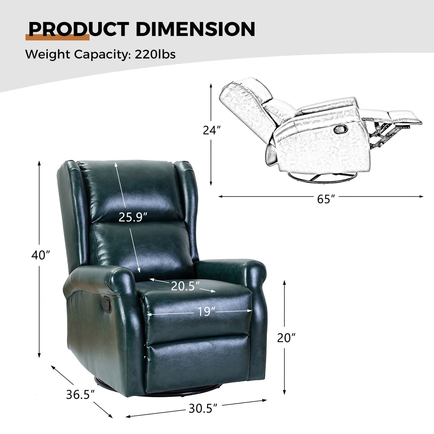 Chaise pivotante contemporaine pour chambre d'enfant Baksoho en similicuir avec base en métal par HULALA HOME