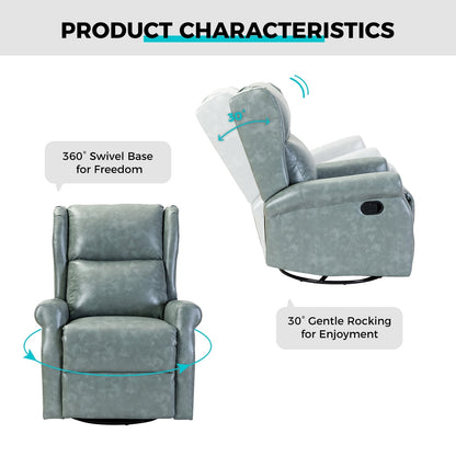 Chaise pivotante contemporaine pour chambre d'enfant Baksoho en similicuir avec base en métal par HULALA HOME