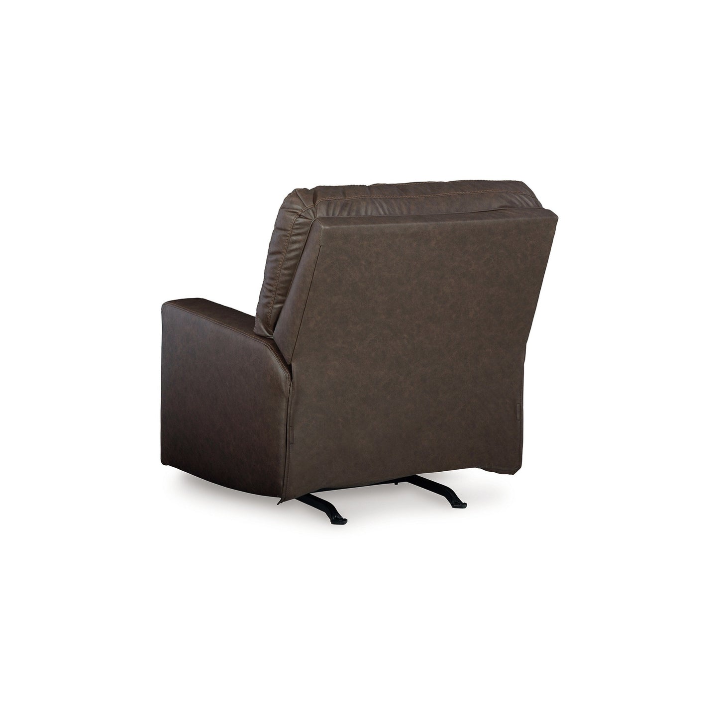 Fauteuil inclinable manuel Barl, 35 pouces, capitonné, similicuir marron foncé