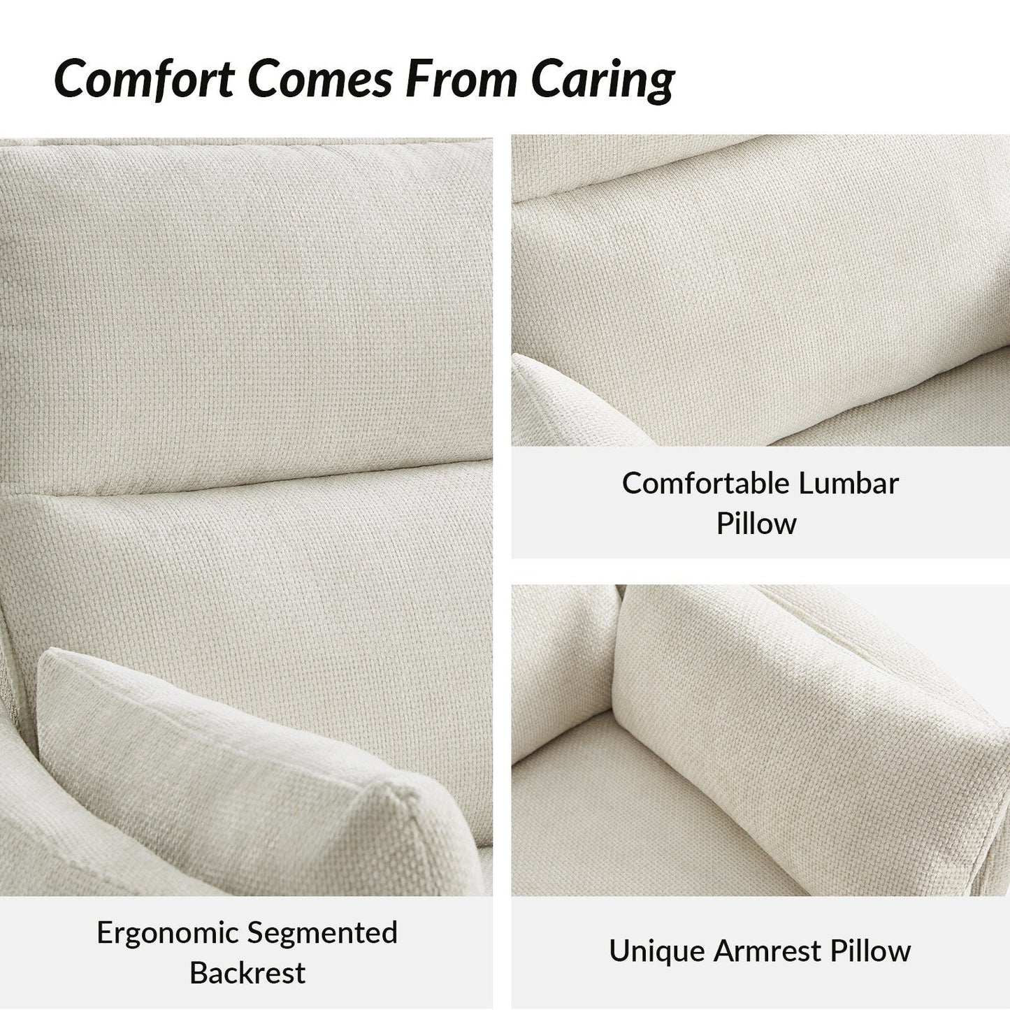 Fauteuil inclinable pivotant et électrique Barry Modern 38 pouces avec ports USB par HULALA HOME