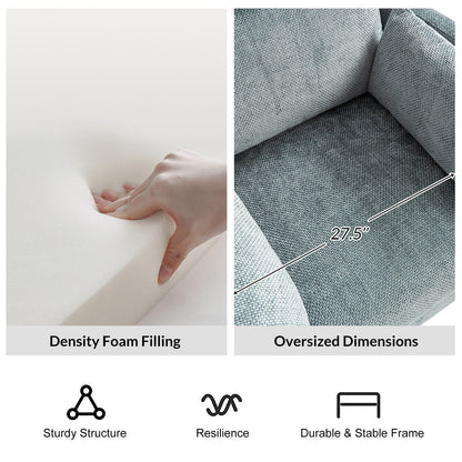 Fauteuil inclinable pivotant et électrique Barry Modern 38 pouces avec ports USB par HULALA HOME