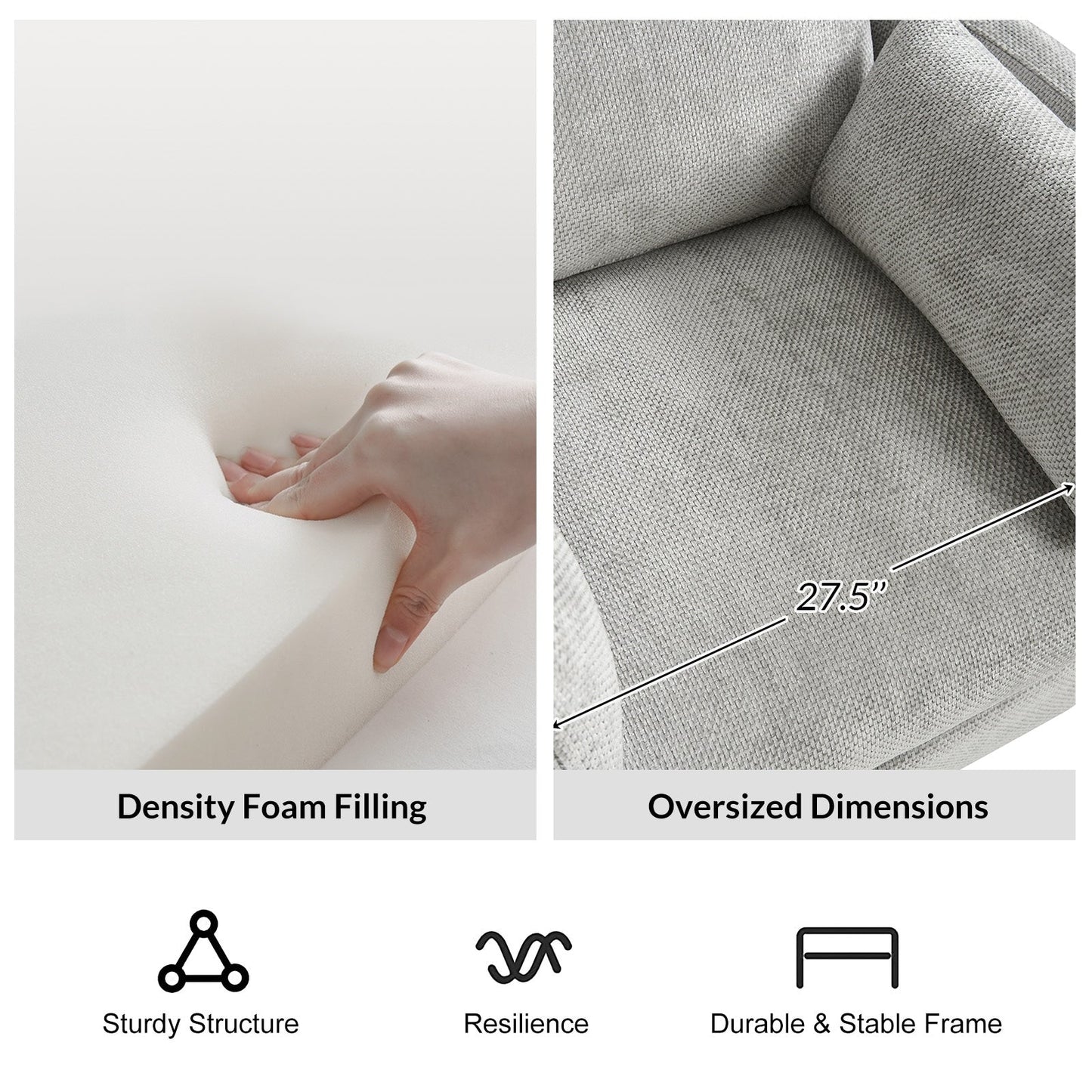 Fauteuil inclinable pivotant et électrique Barry Modern 38 pouces avec ports USB par HULALA HOME