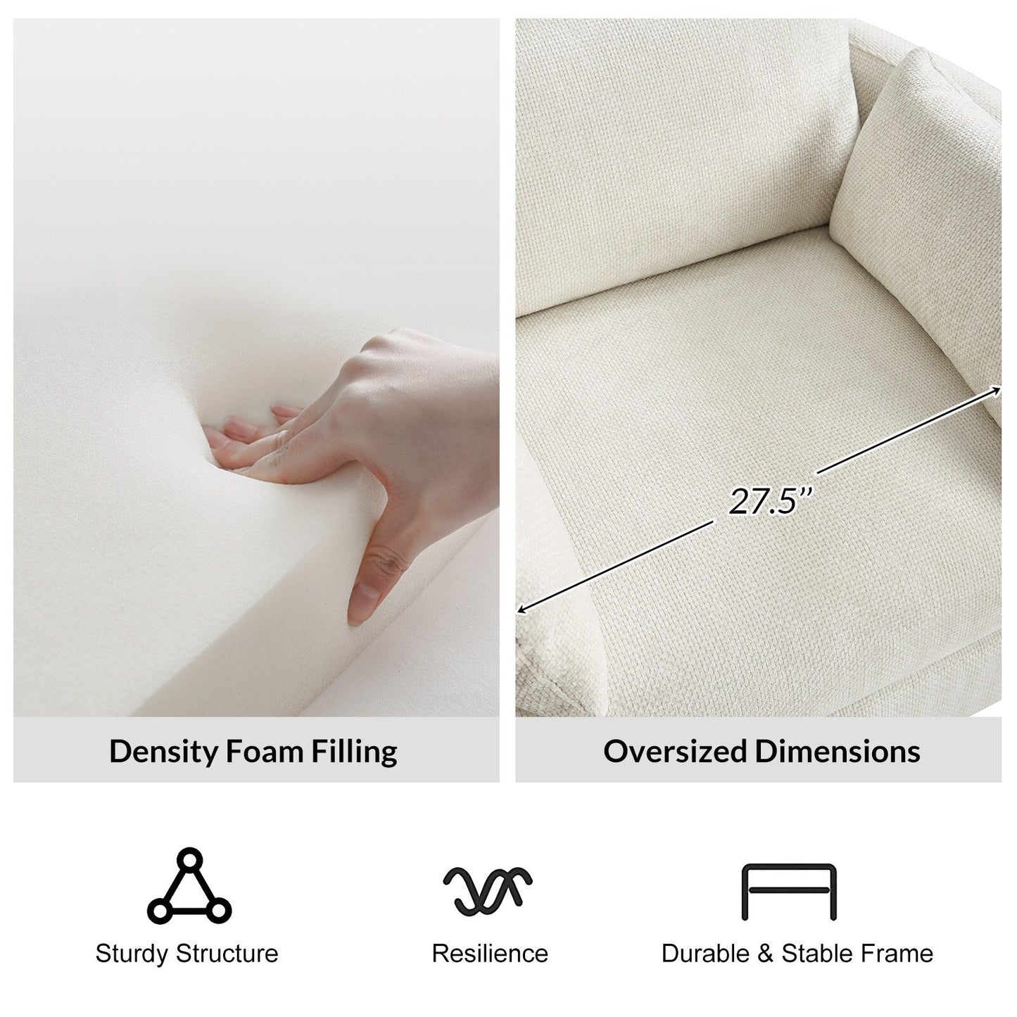 Fauteuil inclinable pivotant et électrique Barry Modern 38 pouces avec ports USB par HULALA HOME