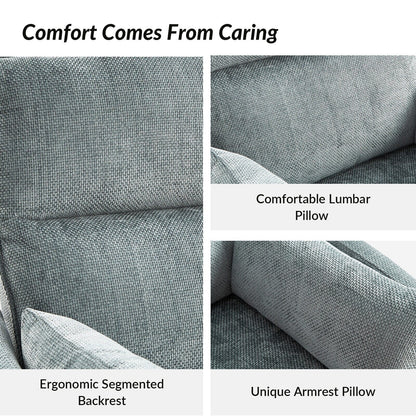 Fauteuil inclinable pivotant et électrique Barry Modern 38 pouces avec ports USB par HULALA HOME