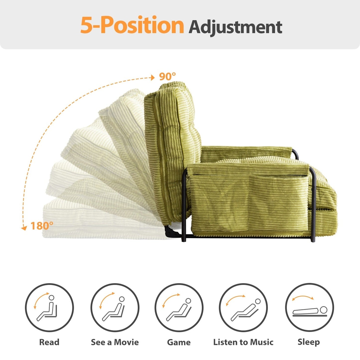 Canapé-lit poire, canapé-lit de sol - 30 x 25,6