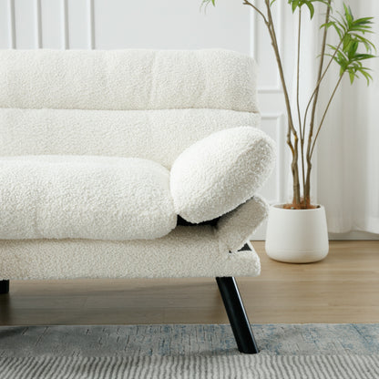 Meubles de chambre à coucher, meubles de salon, canapé avec coussin épais, canapé-lit, canapé-lit avec pieds en métal.