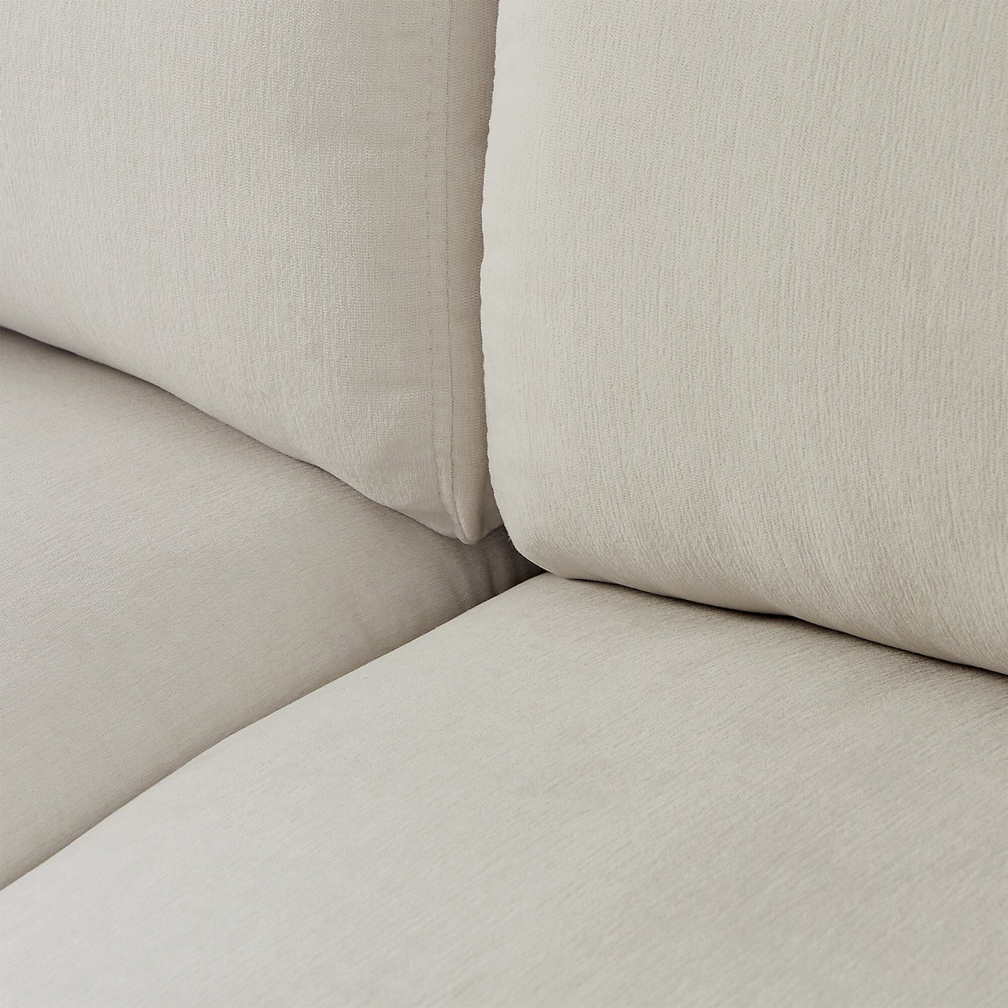 Canapé sectionnel beige en polyester en forme de L de 102,4 po avec repose-pieds réversible et pieds durables