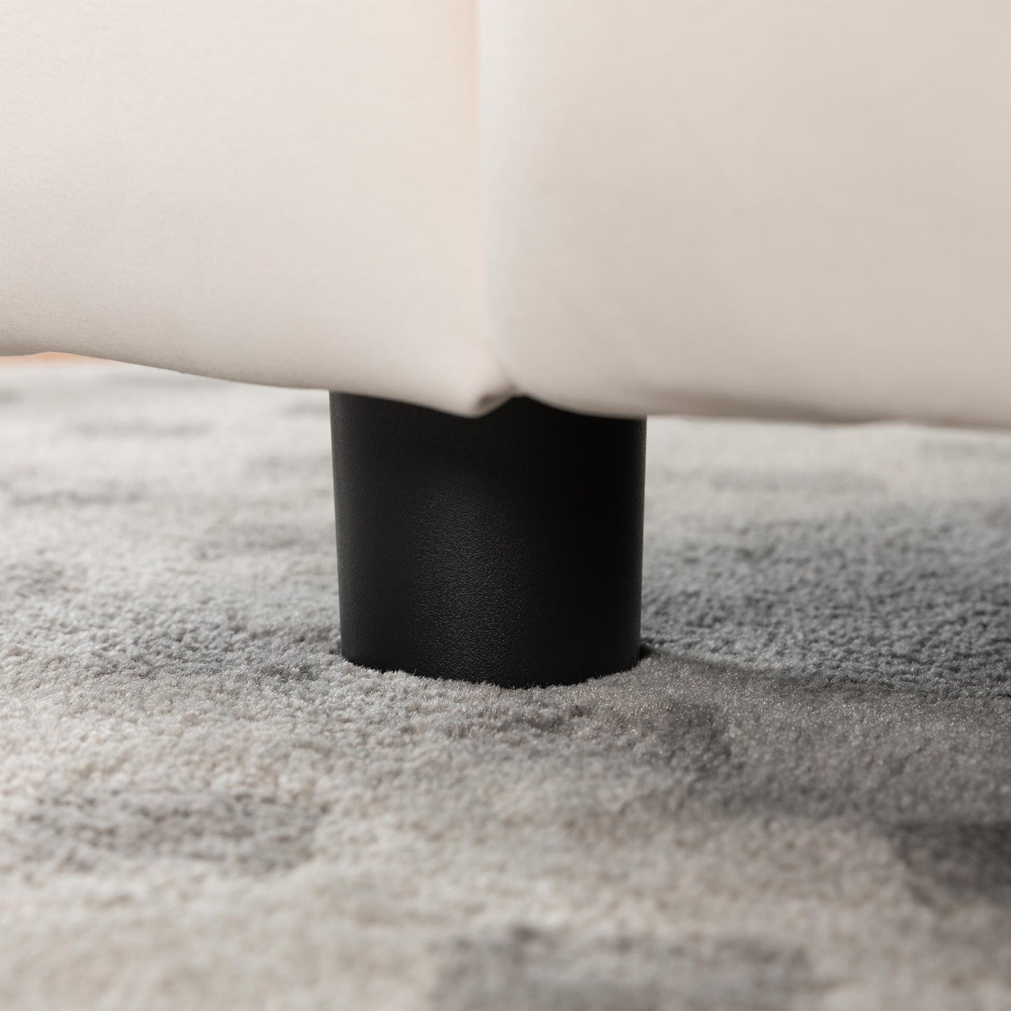 Canapé 3 places beige avec taie d'oreiller amovible